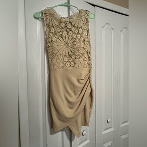 Lace cream mini bodycon size Australian 6, US 2
